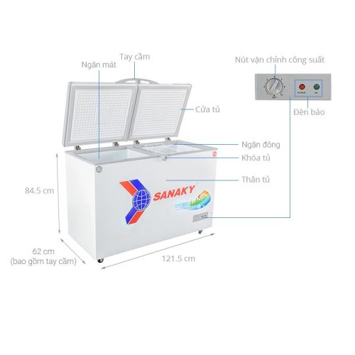 Tủ Đông VH3699W1 SANAKY 9 Kích thước Tủ Đông VH3699W1 SANAKY