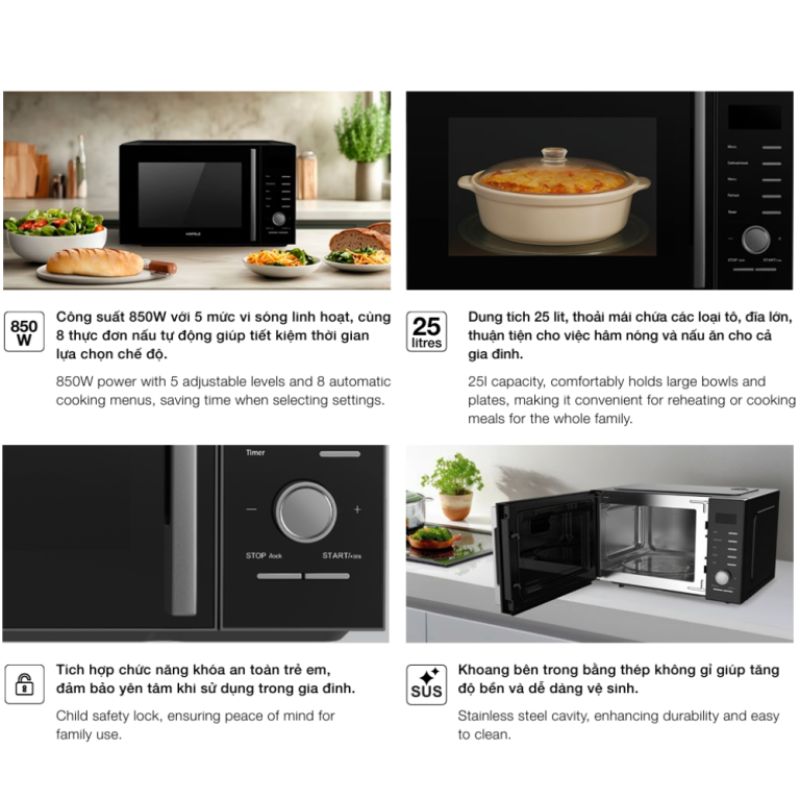 Lò vi sóng độc lập Häfele HC-MW251FB 538.31.271 4 Lò vi sóng độc lập Häfele HC-MW251FB 538.31.271 - Ảnh 2