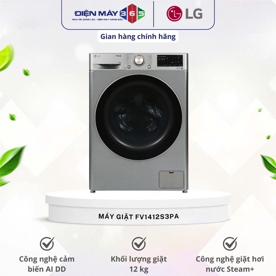 Máy Giặt LG Inverter 12 Kg FV1412S3PA cửa trước 3 Máy Giặt LG Inverter 12 Kg FV1412S3PA cửa trước