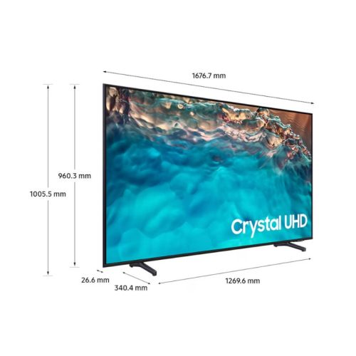 Kích thước Tivi Samsung UA75BU8000KXXV 4K