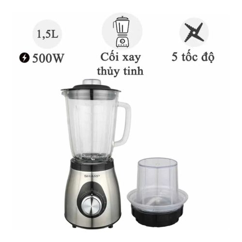 Máy xay sinh tố Sharp EM-S155GV-ST 3 anh may xay sinh to sharp em s155gv st