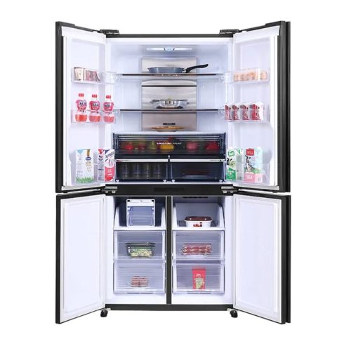 Tủ Lạnh 4 cánh Multi Doors Inverter 572 Lít Sharp SJ-FX640V-SL 2 anh tu lanh 4 canh multi doors inverter 572 lit sharp sj fx640v sl
