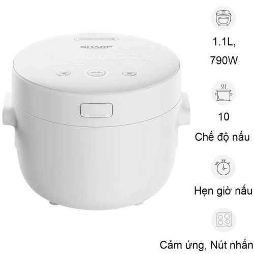Nồi cơm điện tử Sharp KS-COM110DV-WH 1.1 Lít 3 Nồi cơm điện tử Sharp KS-COM110DV-WH 1.1 Lít