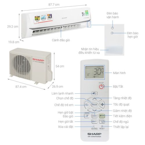 Điều hoà Sharp 1 chiều Inverter AU-X18ZEW 5 thong so dieu hoa sharp 1 chieu inverter au x18zew