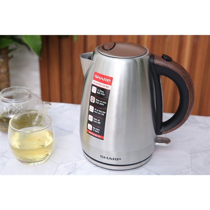 Ảnh Bình đun siêu tốc Sharp 1.7 lít EKJ-17EVSD-WD Ảnh Bình đun siêu tốc Sharp 1.7 lít EKJ-17EVSD-WD