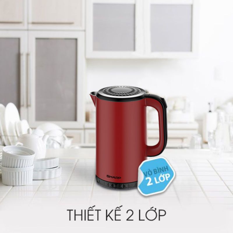 Hình ảnh Bình đun siêu tốc Sharp EKJ-17EVPS-RD 1.7 lít Hình ảnh Bình đun siêu tốc Sharp EKJ-17EVPS-RD 1.7 lít