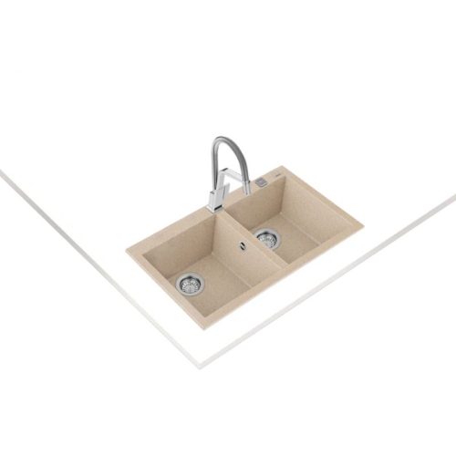 Ảnh chậu đá nhân tạo TEKA FORSQUARE 2B 790 BEIGE 115260016