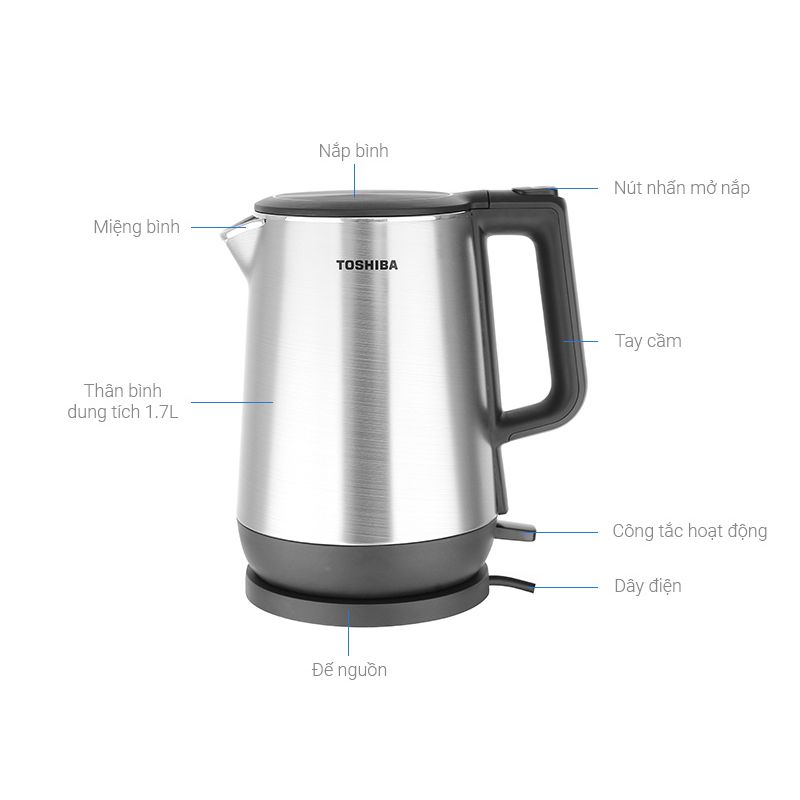 Bộ phận Bình đun siêu tốc Toshiba 1.7 lít KT-17DR1NV Bộ phận Bình đun siêu tốc Toshiba 1.7 lít KT-17DR1NV