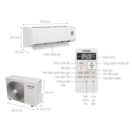 Điều hòa không khí Toshiba RAS-H18L3KCVG-V 5 Ảnh thực tế Điều hòa không khí Toshiba RAS-H18L3KCVG-V