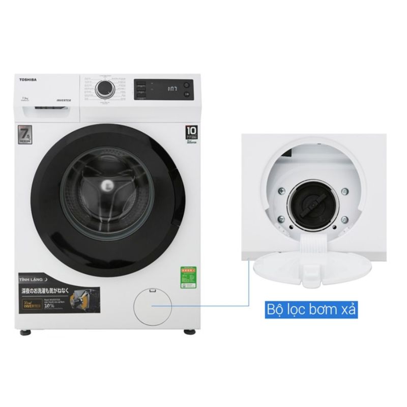 Máy giặt Toshiba Inverter 7.5 Kg TW-BH85S2V WK Máy giặt Toshiba Inverter 7.5 Kg TW-BH85S2V WK