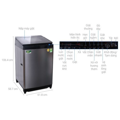 Máy giặt Toshiba AW-DG1600WV 5 Thông số Máy giặt Toshiba AW-DG1600WV