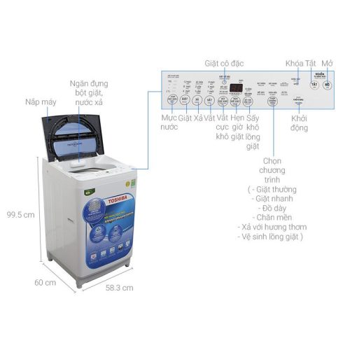 Máy giặt Toshiba AW-G1050GV 5 Thông số Máy giặt Toshiba AW-G1050GV