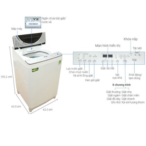 Máy giặt Toshiba AW-DE1100GV 5 Thông số Máy giặt Toshiba AW-DE1100GV