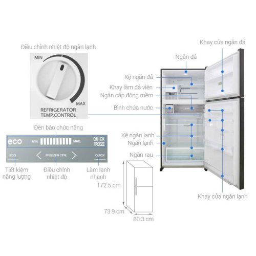 Thông số Tủ lạnh Toshiba Inverter GR-AG58VA(X)