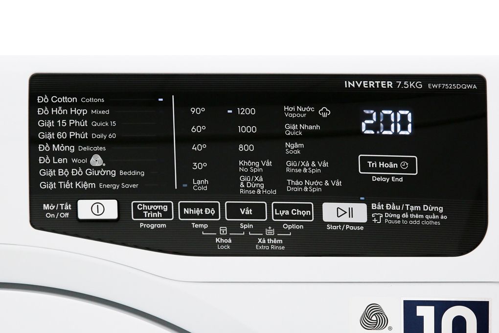 Máy giặt Electrolux EWF7525DQWA 5 Máy giặt Electrolux EWF7525DQWA - Ảnh 3