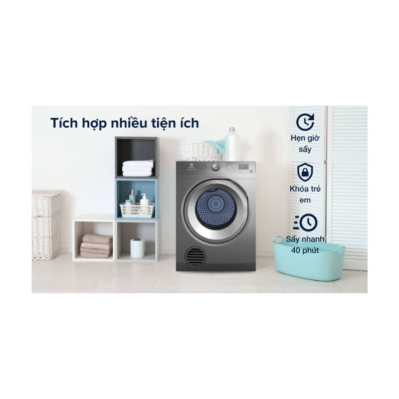 Máy sấy thông hơi Electrolux EDS854N3SB 5 tiện ích của máy sấy thông hơi Electrolux EDS854N3SB