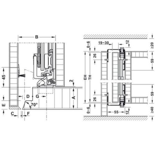 Cửa trượt xoay bằng gỗ Hafele 408.30.590 6 Cửa trượt xoay bằng gỗ Hafele 408.30.590