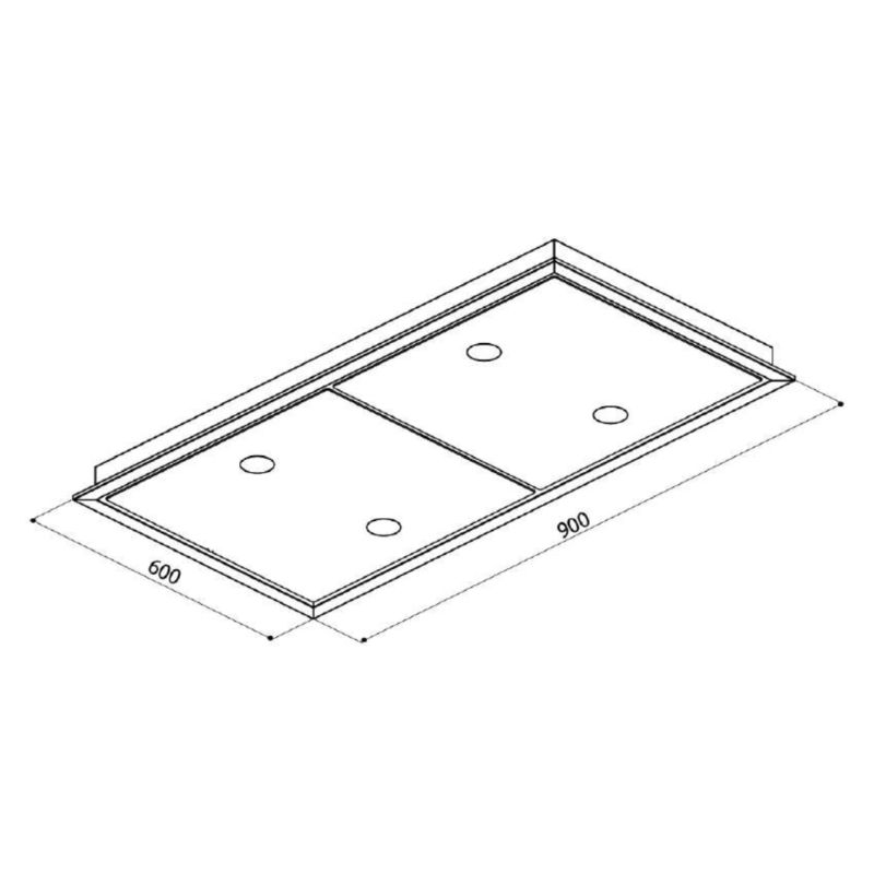 Máy hút mùi âm trần Upscale CEILING INOX 4 Kích thước máy hút mùi âm trần Upscale CEILING INOX