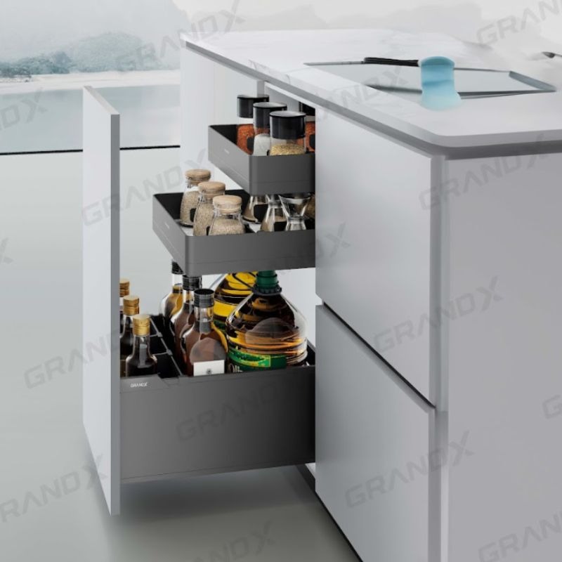 Giá gia vị 3 tầng độc lập Titanium GrandX XS.40MT 4 Ảnh giá gia vị 3 tầng độc lập Titanium GrandX XS.40MT