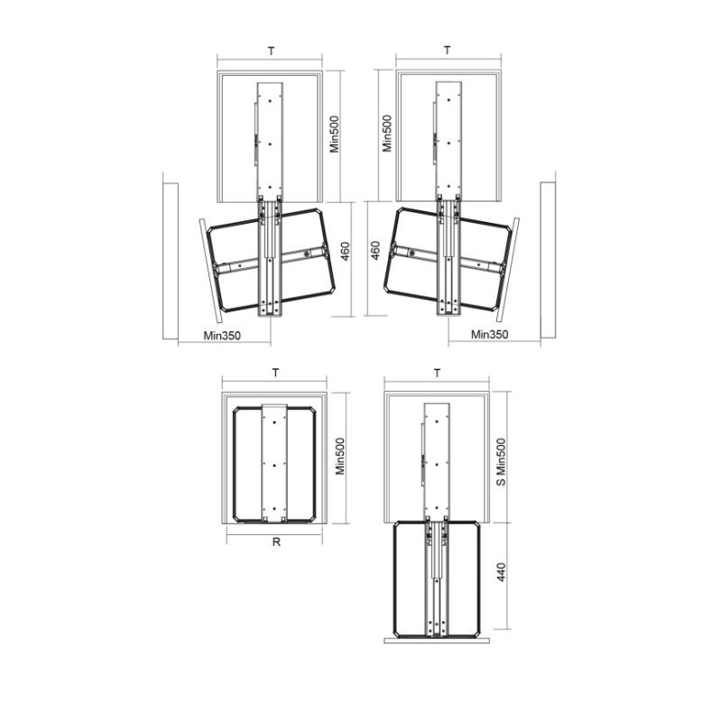 Tủ đồ khô cánh rút/xoay Titanium GrandX XP.400T 4 Chi tiết tủ đồ khô cánh rút/xoay Titanium GrandX XP.400T