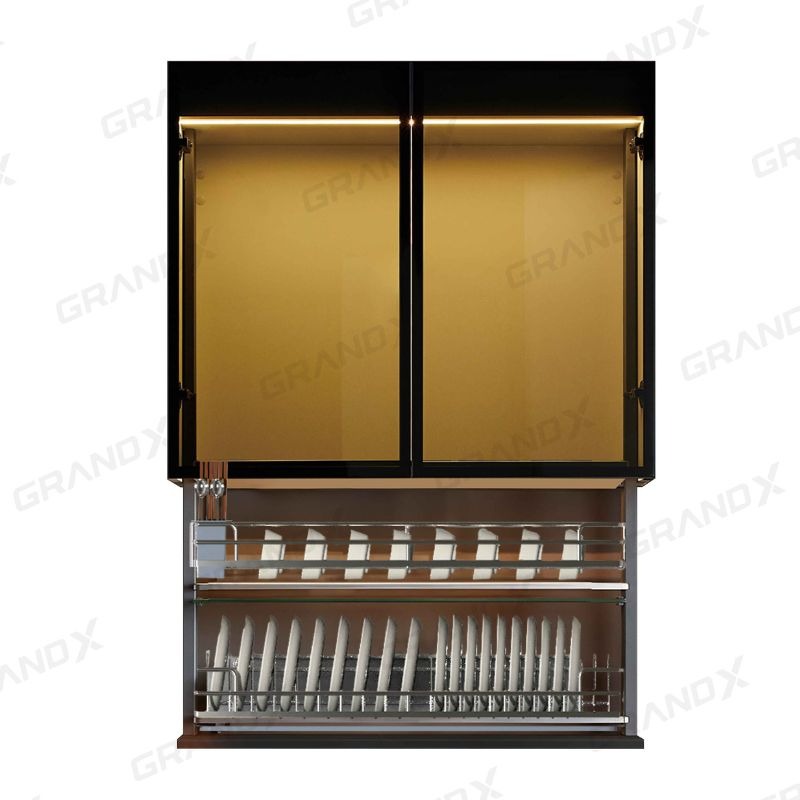 Giá bát đĩa nâng hạ điện thông minh nan Oval Grandx XL.90EM 3 Giá bát đĩa nâng hạ điện thông minh nan Oval Grandx XL.90EM