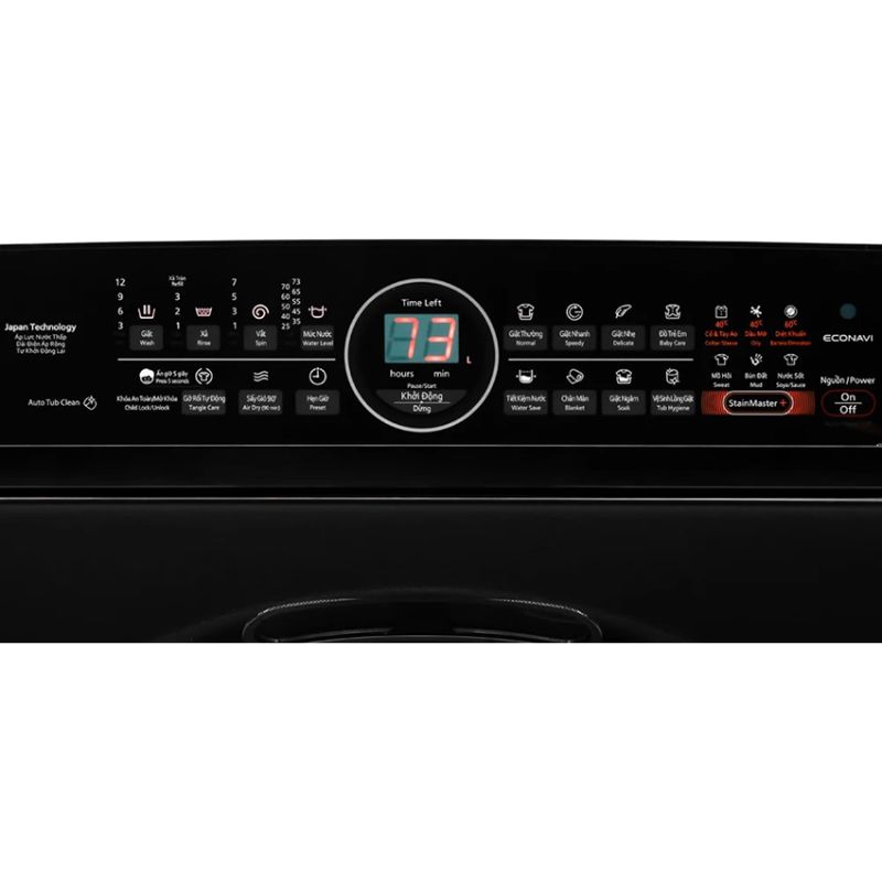 Máy Giặt Panasonic Inverter 11.5 Kg NA-FD11XR1LV cửa trên 4 Bảng điều khiển máy Giặt Panasonic Inverter 11.5 Kg NA-FD11XR1LV cửa trên