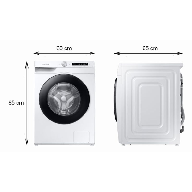 Máy Giặt Samsung Inverter 13 Kg WW13T504DAW cửa trước 5 Kích thước máy Giặt Samsung Inverter 13 Kg WW13T504DAW cửa trước