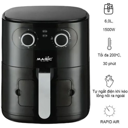 Nồi chiên không dầu Magic Eco AC-126 6.0 Lít