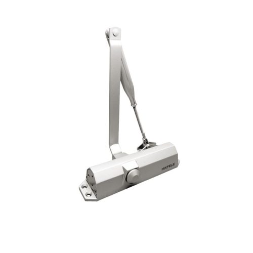 Tay đẩy hơi Hafele 489.30.035 cùi chỏ 80kg DC413 màu bạc