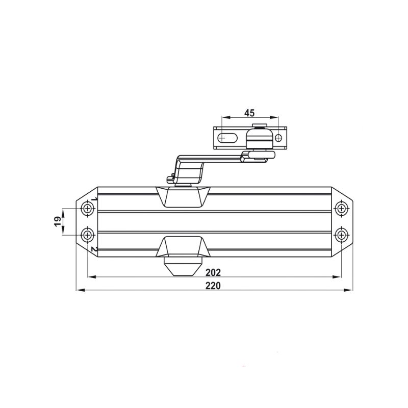 Tay đẩy hơi cùi chỏ 80kg DC413 Hafele 489.30.036 5 Tay đẩy hơi cùi chỏ 80kg DC413 Hafele 489.30.036 - Ảnh 3