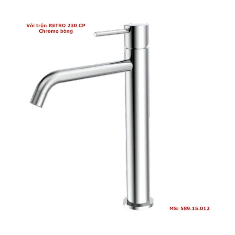 Vòi trộn lavabo Hafele Retro 230 CP 589.15.012 3 Vòi trộn lavabo Hafele Retro 230 CP 589.15.012