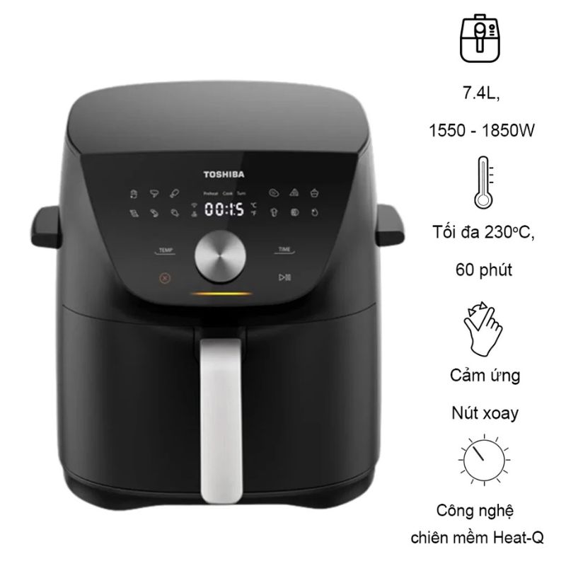 Nồi chiên không dầu Toshiba AF-74CS1SRVN(H) 2 Nồi chiên không dầu Toshiba AF-74CS1SRVN(H)