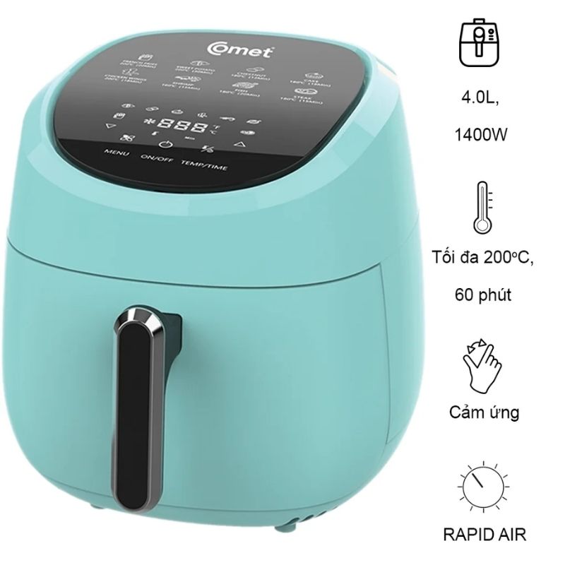 Nồi chiên không dầu điện tử Comet CM6838 2 Nồi chiên không dầu điện tử Comet CM6838
