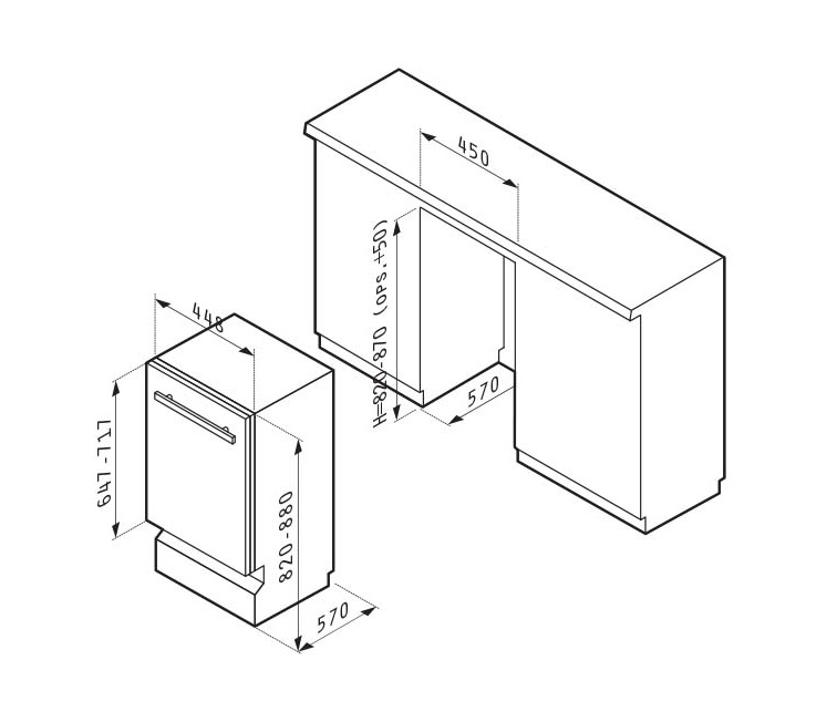 Máy rửa chén âm tủ PYRAMIS – DWF45FI 6 Máy rửa chén âm tủ PYRAMIS – DWF45FI - Ảnh 4