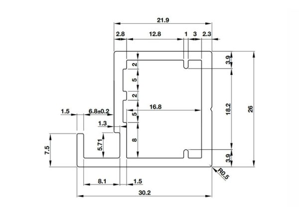 Thanh nhôm màu đen mờ S02 Hafele 563.58.333 3 Thanh nhôm màu đen mờ S02 Hafele 563.58.333