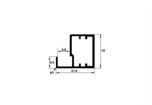 Khung nhôm kính Hafele màu đen 563.58.303 5 Khung nhôm kính Hafele màu đen 563.58.303