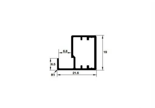 Khung nhôm kính Hafele màu đen 563.58.303 4 Khung nhôm kính Hafele màu đen 563.58.303