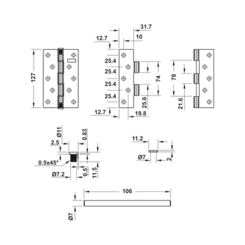 Bản lề lá Bauma 926.20.344 4 Bản lề lá Bauma 926.20.344 - Ảnh 2