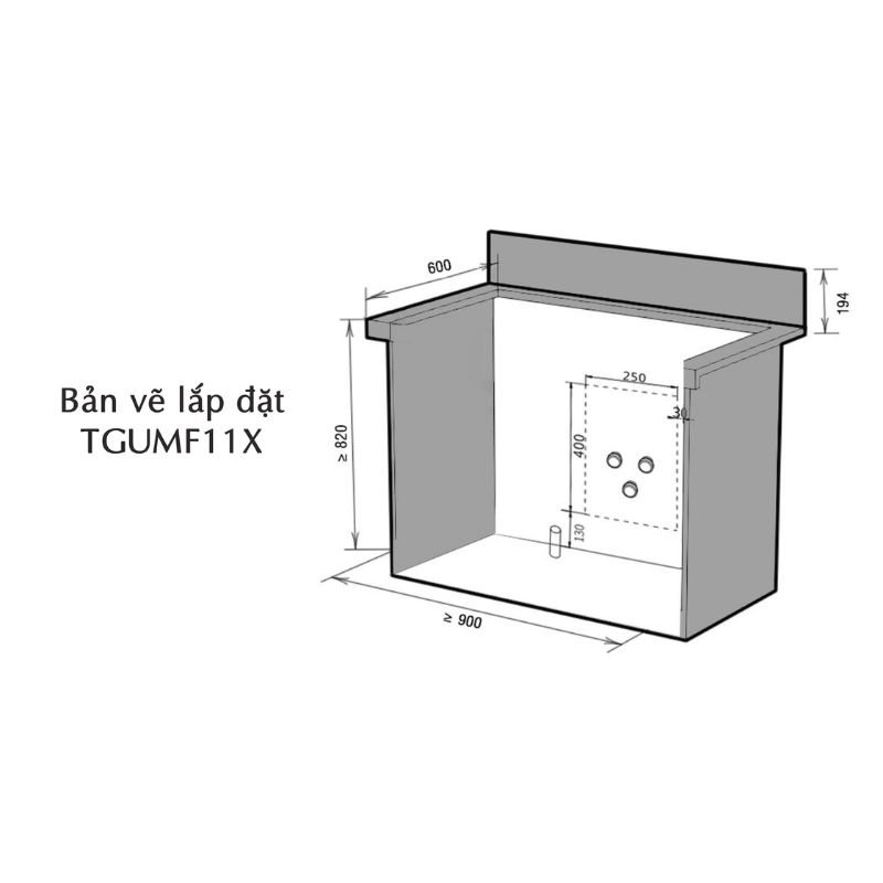Máy rửa bát âm tủ Texgio TGUMF11X 7 lắp đặt máy rửa bát âm tủ Texgio TGUMF11X