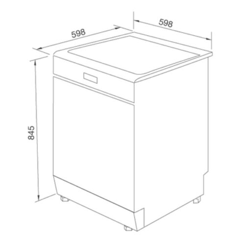 Máy rửa bát độc lập Malloca MDW14-S10TFT 9 Kích thước máy rửa bát độc lập Malloca MDW14-S10TFT