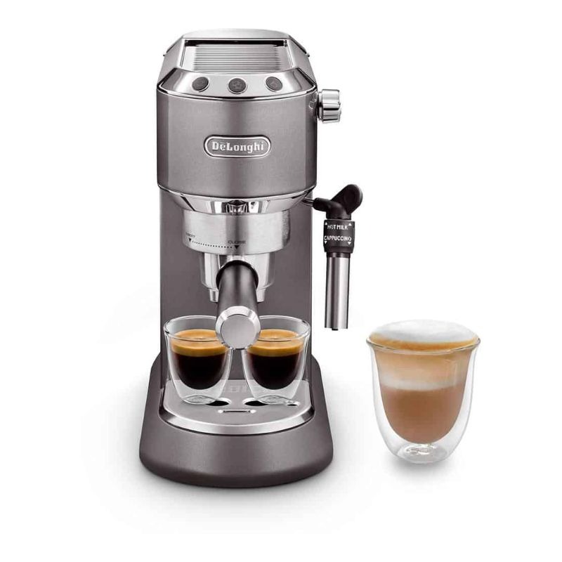 Máy pha cafe thủ công DeLonghi EC785.GY Dedica Metallics 3 Máy pha cafe thủ công DeLonghi EC785.GY Dedica Metallics