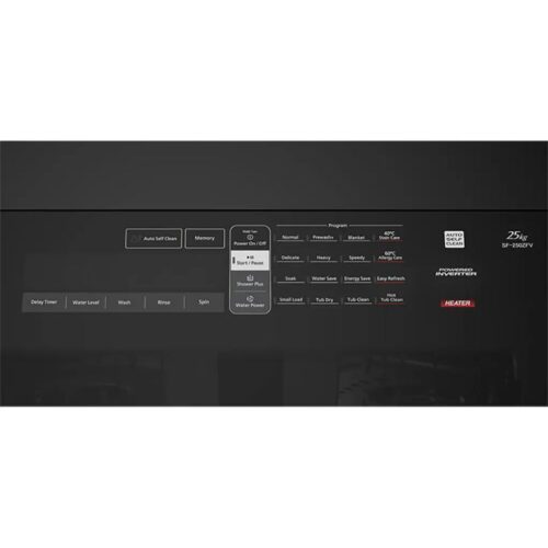 Máy Giặt Hitachi Inverter 25 Kg SF-250ZFVAD SS cửa trên 6 Bảng điều khiển máy Giặt Hitachi Inverter 25 Kg SF-250ZFVAD SS cửa trên