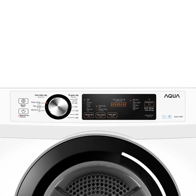 Máy Sấy Thông Hơi Aqua 7 Kg AQH-V700F 4 Bảng điều khiển máy Sấy Thông Hơi Aqua 7 Kg AQH-V700F