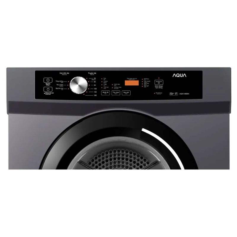 Máy Sấy Thông Hơi Aqua 8 Kg AQH-V800H.SS 4 Bảng điều khiển máy Sấy Thông Hơi Aqua 8 Kg AQH-V800H.SS