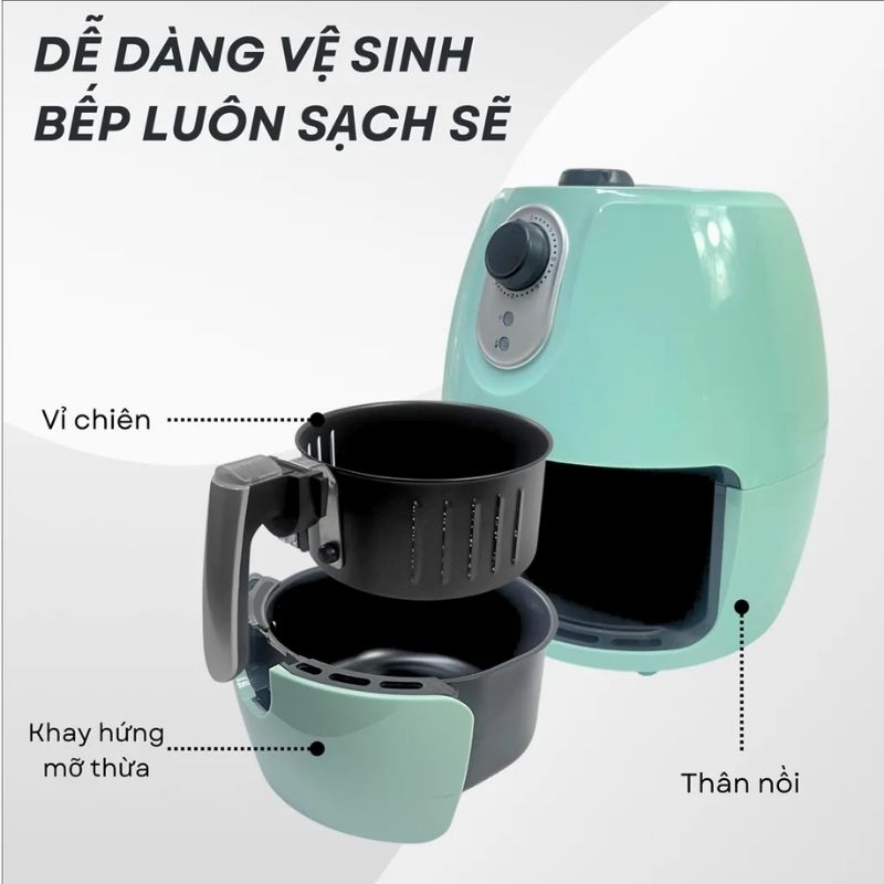 Nồi chiên không dầu Daewoo DEF-DM550 2 Ảnh nồi chiên không dầu Daewoo DEF-DM550