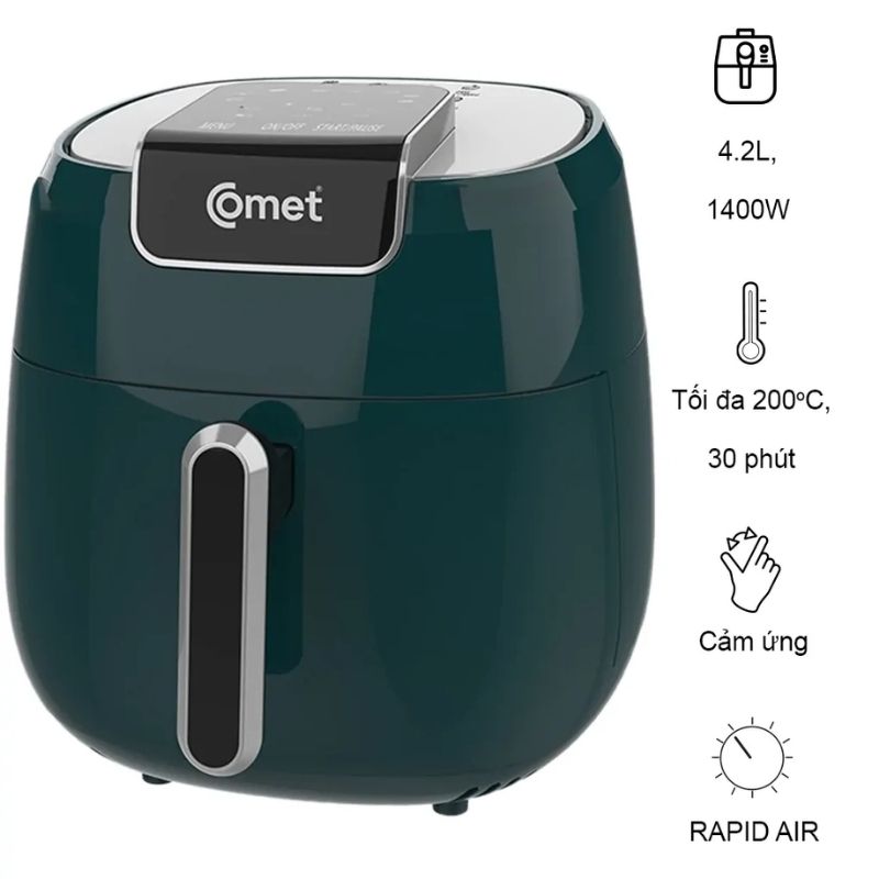 Nồi chiên không dầu Comet CM6858 2 Nồi chiên không dầu Comet CM6858