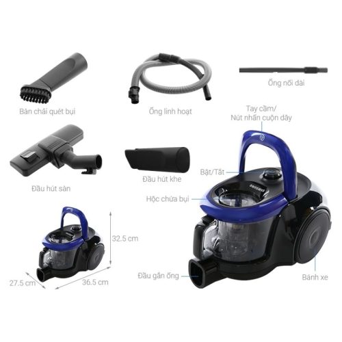Máy hút bụi dạng hộp Samsung VC18M2120SB/SV 9 Kích Thước Máy hút bụi dạng hộp Samsung VC18M2120SB/SV