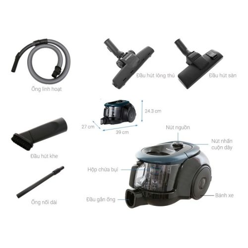 Máy hút bụi dạng hộp Samsung VC18M21M0VN/SV 9 Kích Thước Máy hút bụi dạng hộp Samsung VC18M21M0VN/SV
