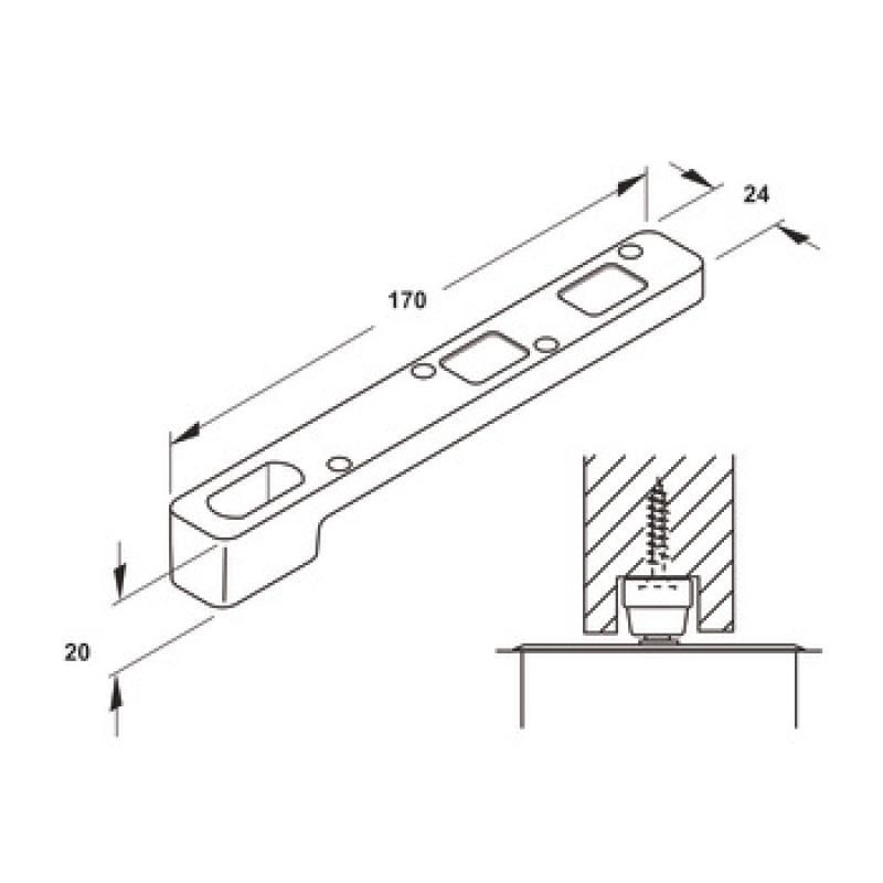 Bản lề sàn Inox mờ Hafele 932.77.090 4 Bản lề sàn Inox mờ Hafele 932.77.090 - Ảnh 2