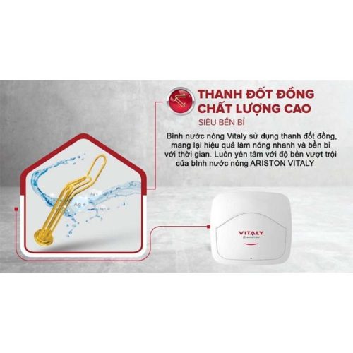 Bình nóng lạnh Ariston Vitaly 15l 9 Chức năng Bình nóng lạnh Ariston Vitaly 15l